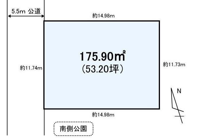 Compartment figure. Land price 15.5 million yen, Land area 175.9 sq m