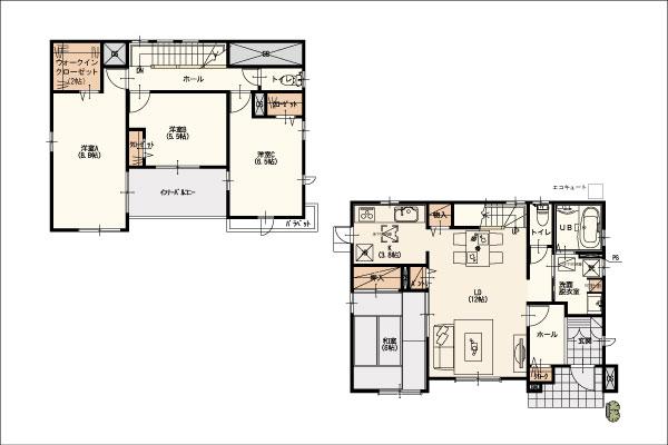Floor plan. (5 Building), Price 27,200,000 yen, 4LDK, Land area 165.3 sq m , Building area 107.15 sq m