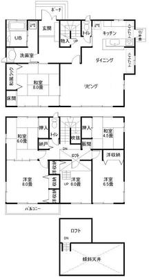 Floor plan. 28,300,000 yen, 6LDK, Land area 500.58 sq m , Building area 153.98 sq m