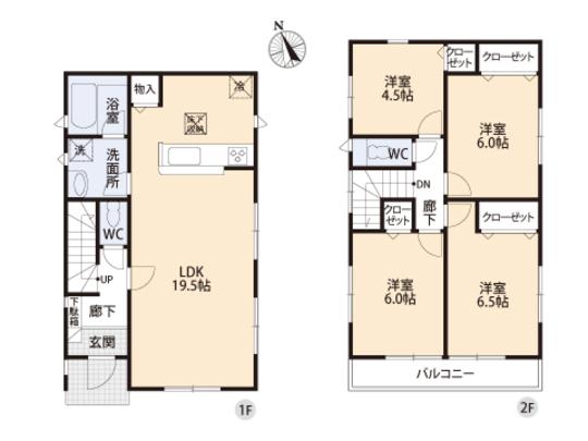 Floor plan. 21,800,000 yen, 4LDK, Land area 120 sq m , Building area 94.77 sq m floor plan