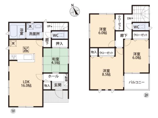 Floor plan. 21,800,000 yen, 4LDK, Land area 120 sq m , Building area 98.82 sq m floor plan