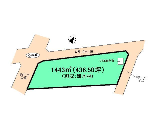 Compartment figure. Land price 21 million yen, Land area 1,443 sq m