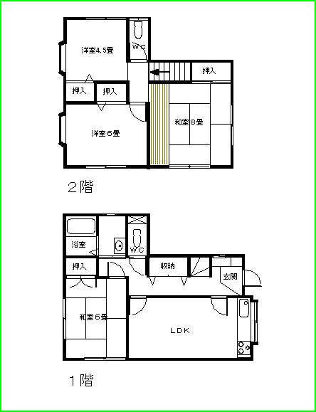 Floor plan. 9.5 million yen, 4LDK, Land area 100.1 sq m , Building area 88.6 sq m