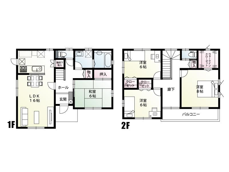 Floor plan. (C Building), Price 26,800,000 yen, 4LDK, Land area 162.82 sq m , Building area 108.75 sq m