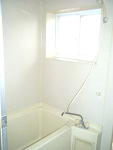 Bath. Bright bath where the light is plugged