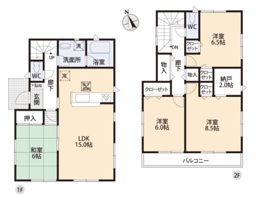 Floor plan. 22,800,000 yen, 4LDK, Land area 120.01 sq m , Building area 104.49 sq m floor plan