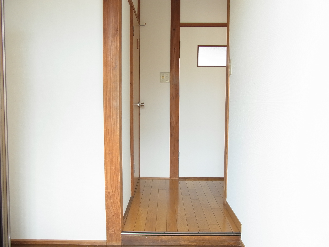 Entrance. Kitchen newly established