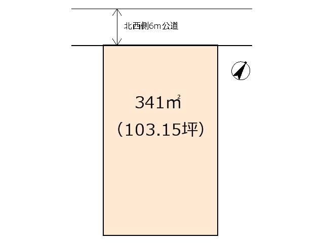 Compartment figure. Land price 8.5 million yen, Land area 341 sq m
