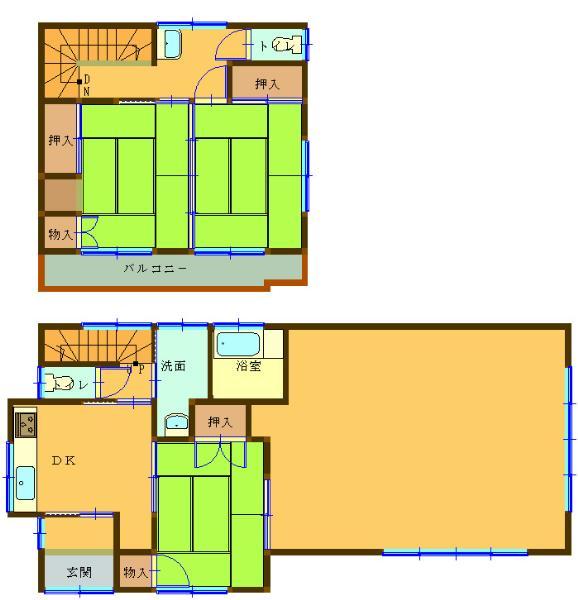 Floor plan. 15.8 million yen, 3DK, Land area 173 sq m , Building area 110.94 sq m