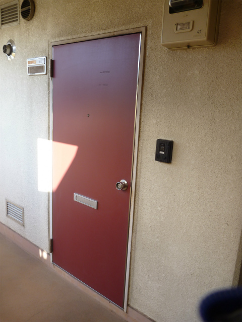 Entrance. It is robust door.