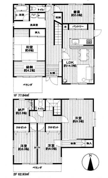 Floor plan. 24,900,000 yen, 4LDK, Land area 221.98 sq m , Building area 140.77 sq m