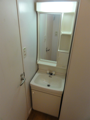Washroom. Separate vanity is glad items.