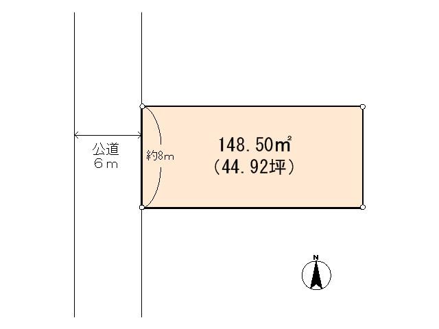 Compartment figure. Land price 3.5 million yen, Land area 148.5 sq m