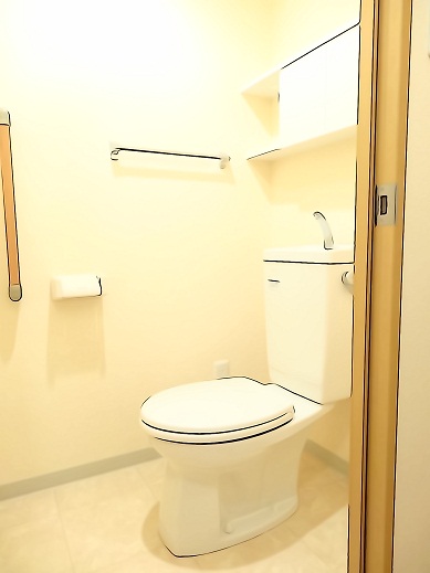 Toilet. Spacious toilet space