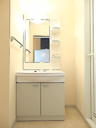 Washroom. Happy shampoo dresser in a busy morning! 
