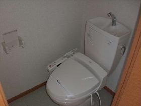 Toilet. With warm water washing toilet seat. 