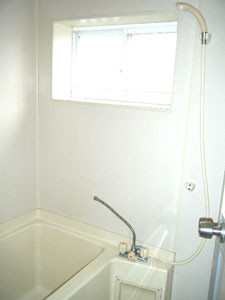 Bath. Bright bath where the light is plugged