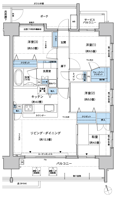 Floor: 4LDK + WIC, the occupied area: 81.52 sq m