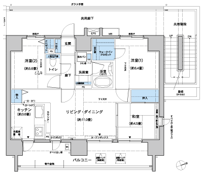 Floor: 3LDK + WIC, the occupied area: 68.66 sq m