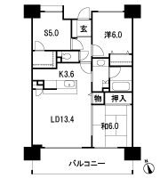 Floor: 2LDK + S + WIC, the occupied area: 75.47 sq m