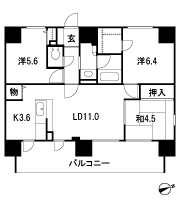 Floor: 3LDK + WIC, the occupied area: 68.66 sq m