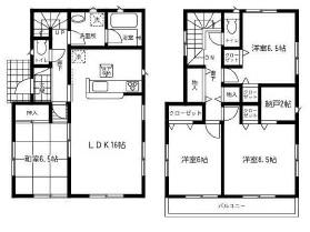 Floor plan. (3 Building), Price 22,800,000 yen, 4LDK, Land area 120.01 sq m , Building area 104.49 sq m