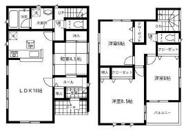 Floor plan. (4 Building), Price 21,800,000 yen, 4LDK, Land area 120 sq m , Building area 98.82 sq m