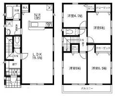 Floor plan. (5 Building), Price 21,800,000 yen, 4LDK, Land area 120 sq m , Building area 94.77 sq m