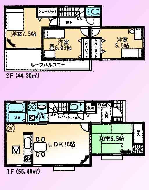 Floor plan. 22,800,000 yen, 4LDK, Land area 155.76 sq m , Building area 99.78 sq m