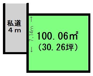 Compartment figure. Land price 5 million yen, Land area 100.06 sq m