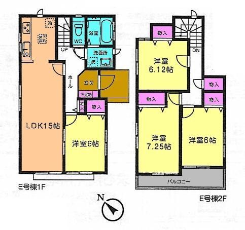 Floor plan. 21,800,000 yen, 4LDK, Land area 145.88 sq m , Building area 96.88 sq m