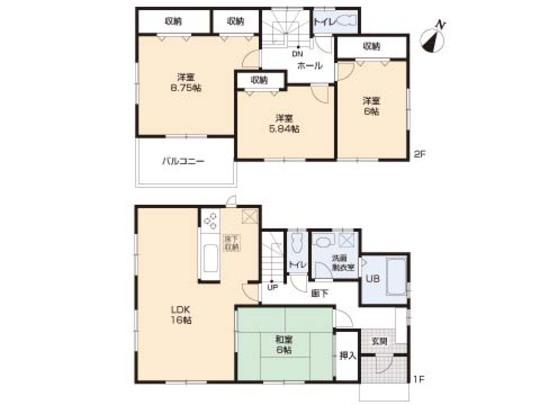 Floor plan. 27,800,000 yen, 4LDK, Land area 180.8 sq m , Building area 105.16 sq m floor plan