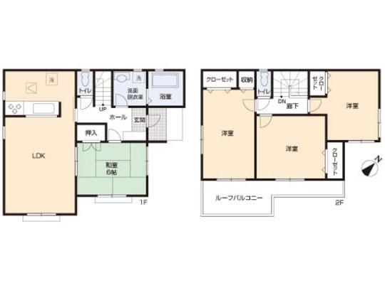 Floor plan. 25,800,000 yen, 4LDK, Land area 167.58 sq m , Building area 99.36 sq m floor plan