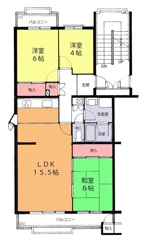 Floor plan. 3LDK, Price 13 million yen, Occupied area 75.28 sq m , Balcony area 11.23 sq m