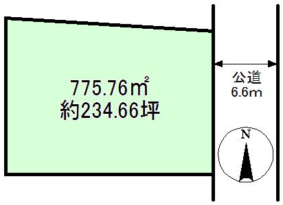 Compartment figure. Land price 98,500,000 yen, Land area 775.76 sq m