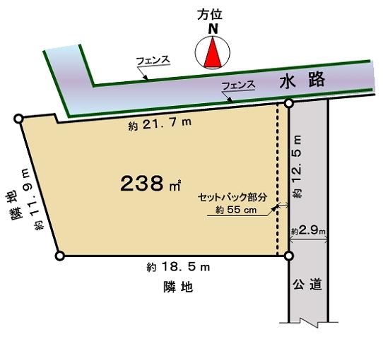 Compartment figure. Land price 16.5 million yen, Land area 238 sq m