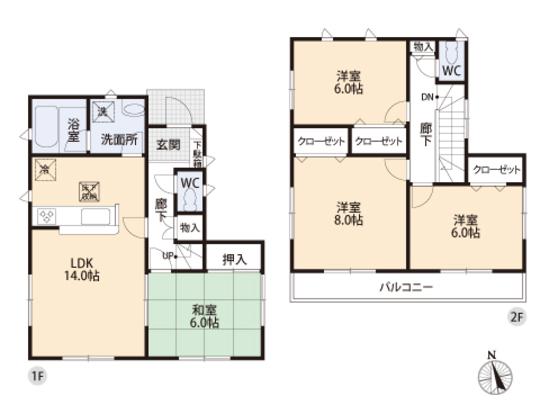 Floor plan. 26,800,000 yen, 4LDK, Land area 117.36 sq m , Building area 93.15 sq m floor plan