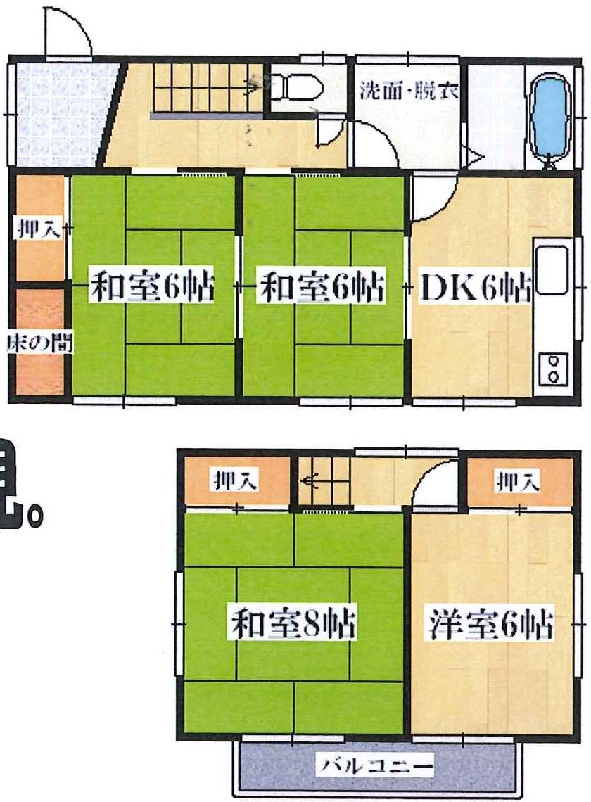 Floor plan. 9.8 million yen, 4DK, Land area 100 sq m , Building area 78.66 sq m