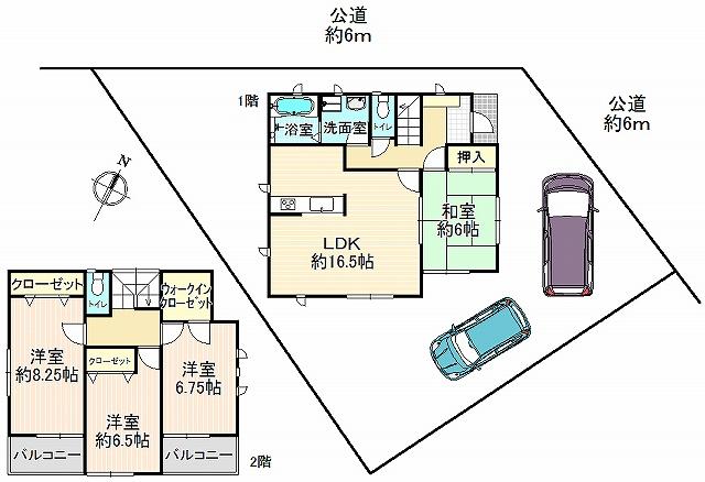 Floor plan. 36,800,000 yen, 4LDK, Land area 165.31 sq m , Building area 105.99 sq m