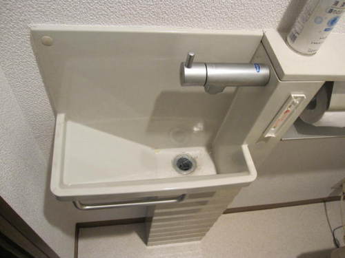 Toilet. Toilet (hand washing counter)