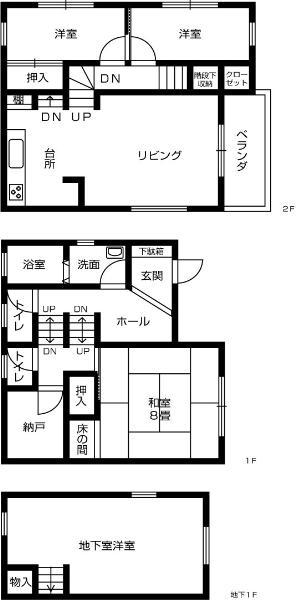 Floor plan. 26,800,000 yen, 4LDK, Land area 121.8 sq m , Building area 104.32 sq m 4LDK
