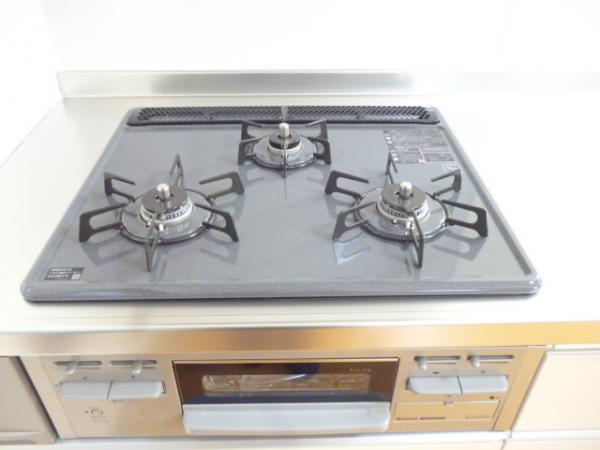 Same specifications photo (kitchen). New three-necked built-in stove