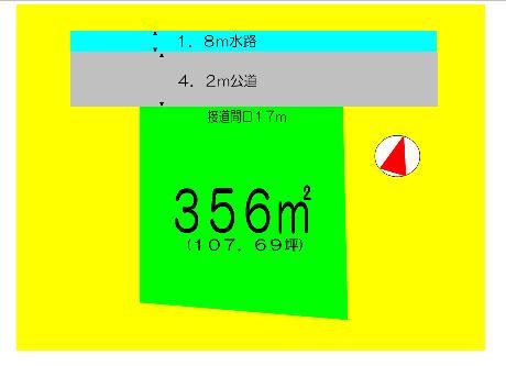 Compartment figure. Land price 14,150,000 yen, Land area 356 sq m