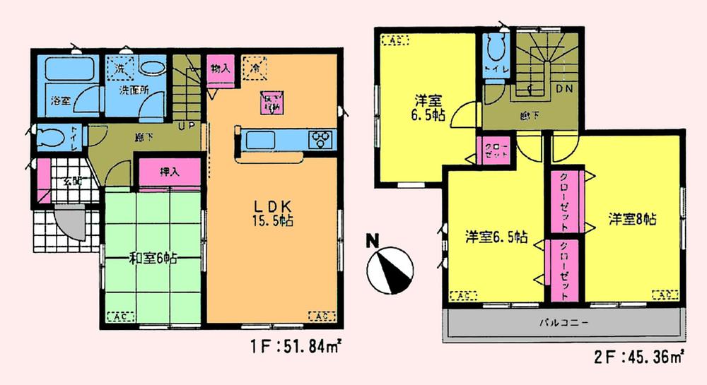 Floor plan. (4 Building), Price 21,800,000 yen, 4LDK, Land area 132.1 sq m , Building area 97.2 sq m