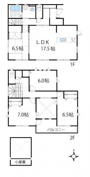 Floor plan. 48,500,000 yen, 4LDK, Land area 144.11 sq m , Building area 108.47 sq m