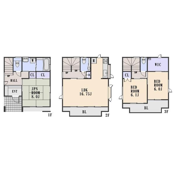 Floor plan. 24,800,000 yen, 3LDK, Land area 117.73 sq m , Building area 105.98 sq m