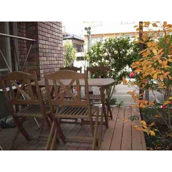 Balcony. Wood balcony
