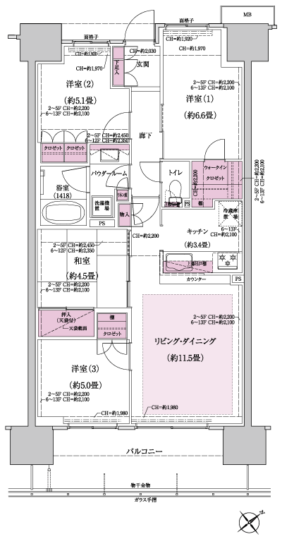 Floor: 4LDK + WIC, the occupied area: 78.01 sq m, Price: 37,400,000 yen, now on sale