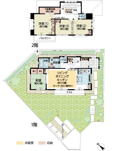 Floor plan. (10-15 Building), Price 43,300,000 yen, 4LDK, Land area 200.21 sq m , Building area 95.25 sq m
