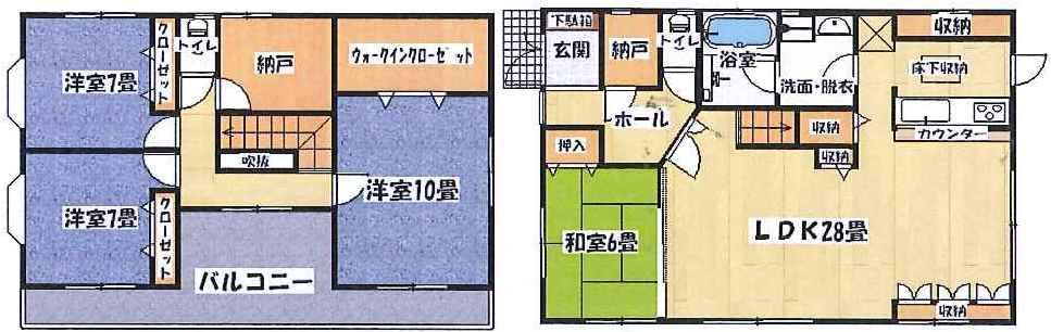 Floor plan. 25,800,000 yen, 4LDK + S (storeroom), Land area 179 sq m , Building area 141.59 sq m